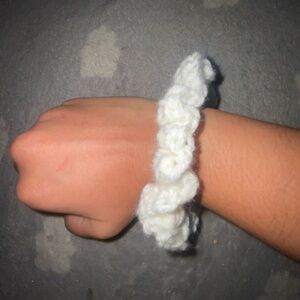 Elegant White Crochet Bracelet
